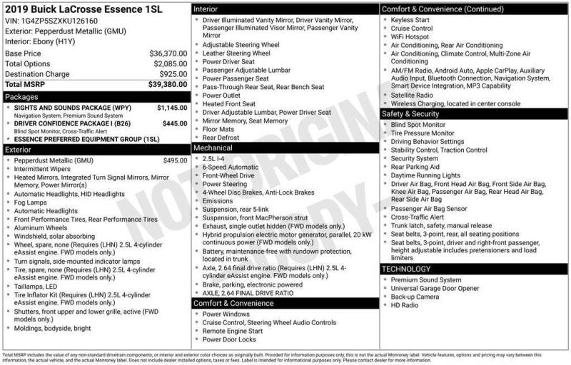 2019 Buick LaCrosse Essence