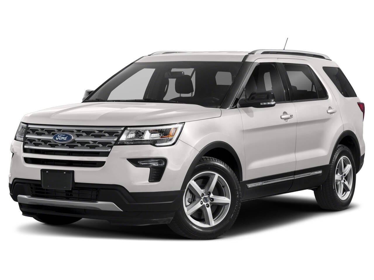 White 2019 Ford Explorer XLT AWD XLT 4dr SUV 1