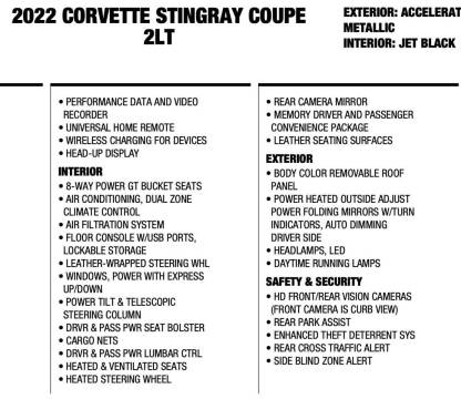 2022 Chevrolet Corvette Stingray