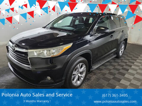 2015 Toyota Highlander for sale at Polonia Auto Sales and Repair Shop in Boston MA