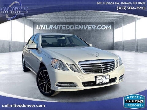 2012 Mercedes-Benz E-Class for sale at Unlimited Auto Sales in Denver CO