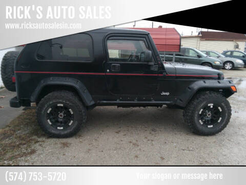 2004 Jeep Wrangler for sale at RICK'S AUTO SALES in Logansport IN