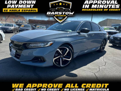 2021 Honda Accord for sale at BARSTOW AUTO SALES in Barstow CA