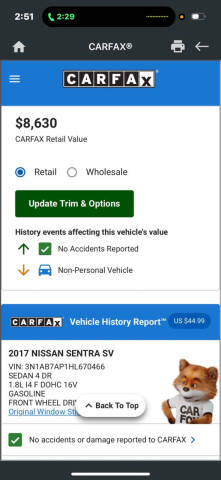 2017 Nissan Sentra SV