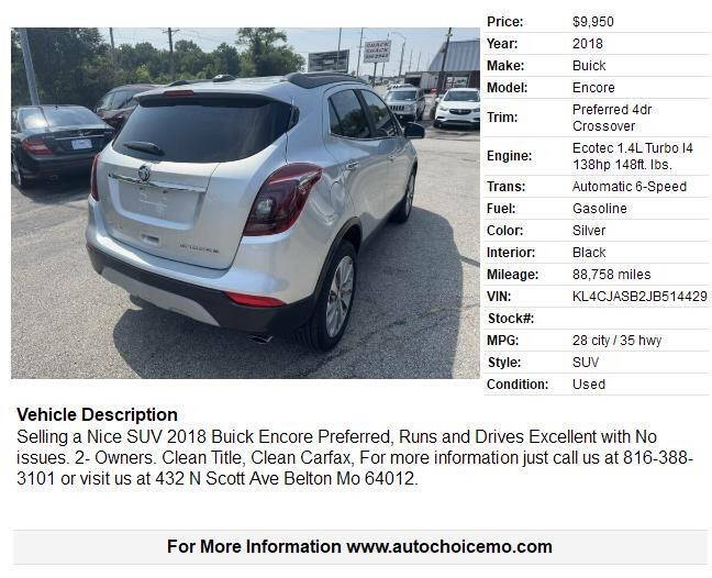 2018 Buick Encore Preferred