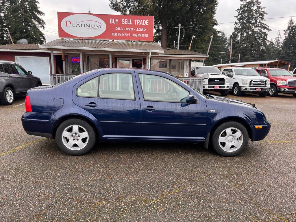 2001 Volkswagen Jetta for sale at PLATINUM AUTO SALES INC in Lacey, WA