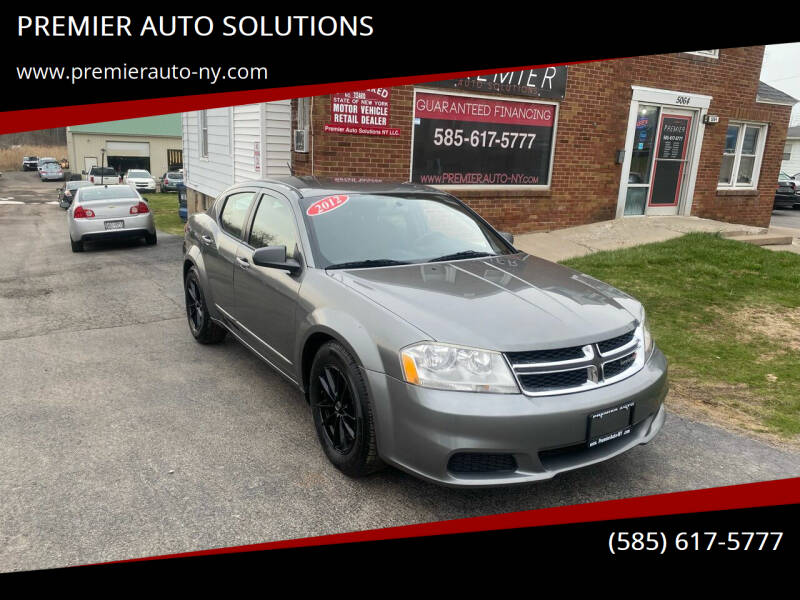 2012 Dodge Avenger for sale at PREMIER AUTO SOLUTIONS in Spencerport NY