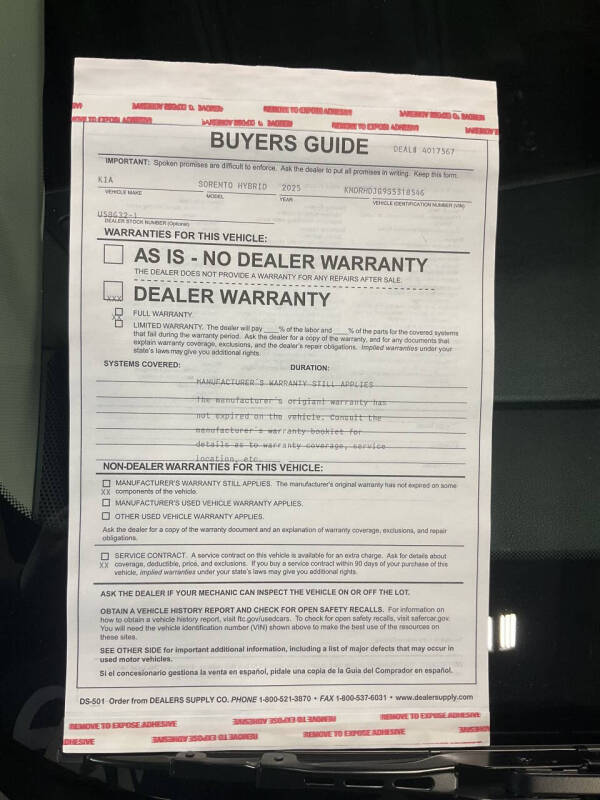 2025 Kia Sorento Hybrid EX