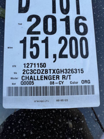 2016 Dodge Challenger R/T Plus