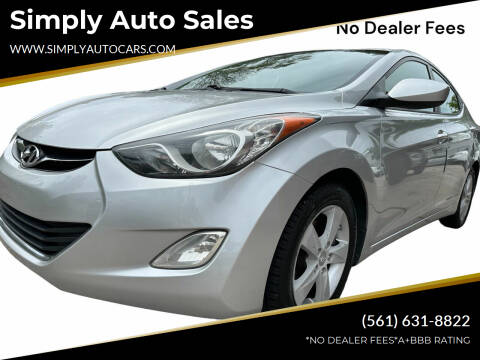 2012 Hyundai Elantra for sale at Simply Auto Sales in Palm Beach Gardens FL