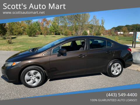 2014 Honda Civic for sale at Scott's Auto Mart in Dundalk MD