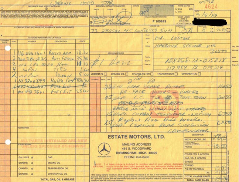 1973 Mercedes-Benz 280-Class