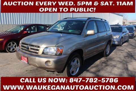 2007 Toyota Highlander for sale at Waukegan Auto Auction in Waukegan IL