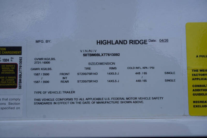 2026 Highland Ridge Open Range