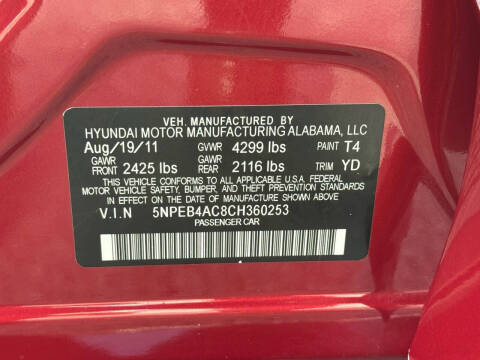 2012 Hyundai Sonata GLS