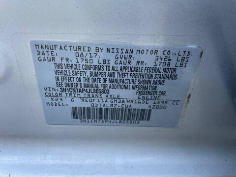 2018 Nissan Versa SV