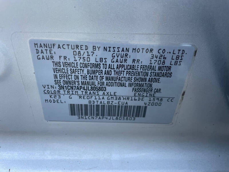 2018 Nissan Versa SV