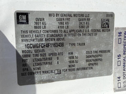 2015 Chevrolet Express 2500