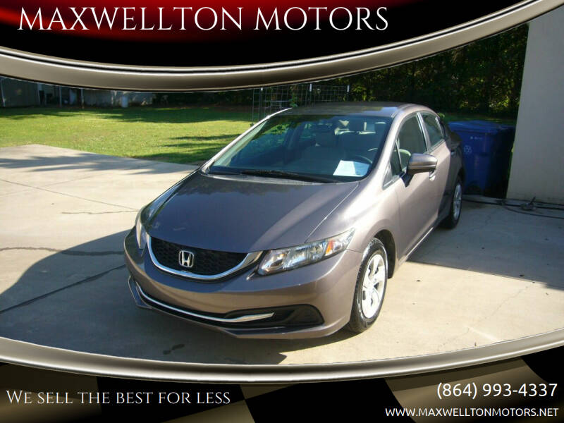 2015 Honda Civic for sale at MAXWELLTON MOTORS in Greenwood SC