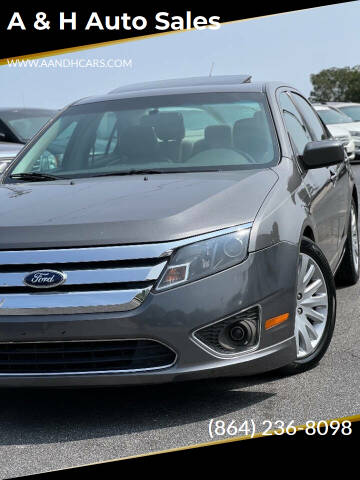 2012 Ford Fusion Hybrid for sale at A & H Auto Sales in Greenville SC