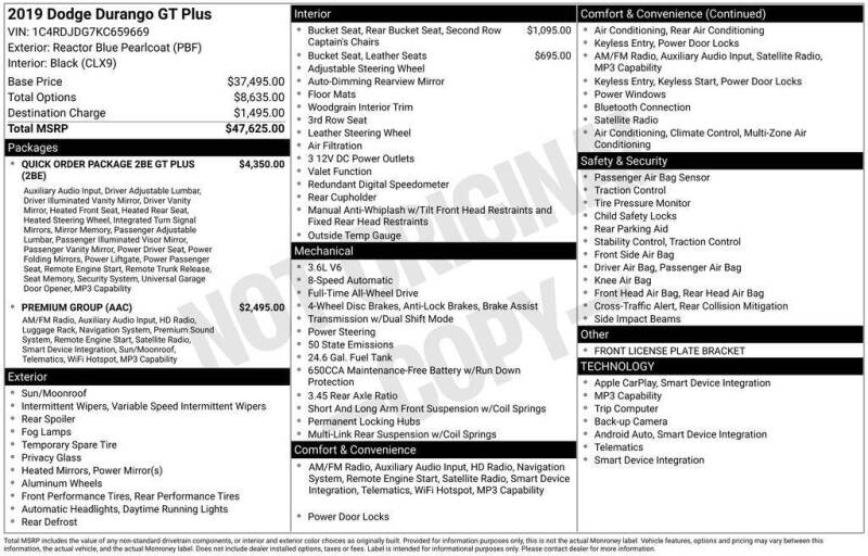 2019 Dodge Durango GT Plus