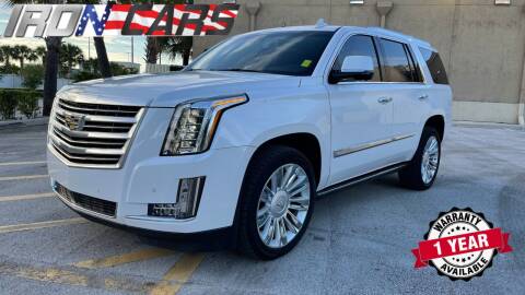 2016 Cadillac Escalade for sale at IRON CARS in Hollywood FL