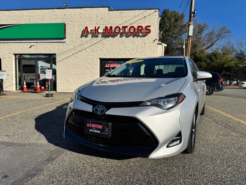 2018 Toyota Corolla for sale at A-K Motors and Repair in Tewksbury MA