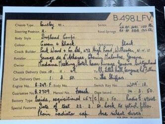 1950 Bentley Mark VI