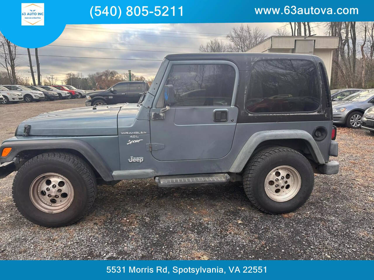 1998 Jeep Wrangler for sale at 63 Auto Inc in Spotsylvania, VA