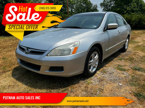 2006 Honda Accord for sale at PUTNAM AUTO SALES INC in Marietta OH