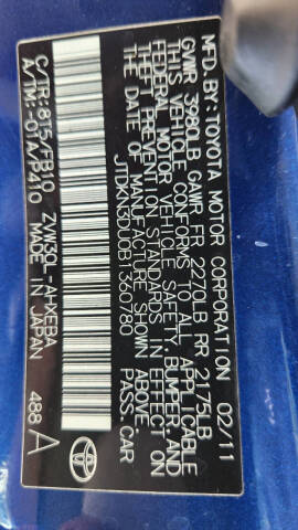 2011 Toyota Prius One