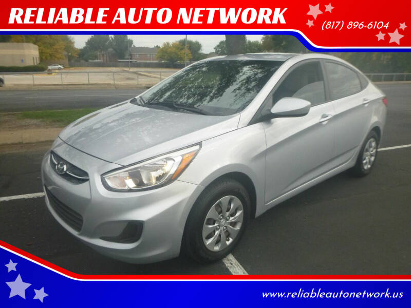 2017 Hyundai Accent for sale at RELIABLE AUTO NETWORK in Arlington TX