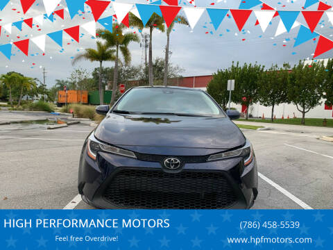 2020 Toyota Corolla for sale at HIGH PERFORMANCE MOTORS in Hollywood FL