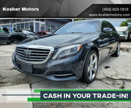 2015 Mercedes-Benz S-Class for sale at Kosher Motors in Hollywood FL