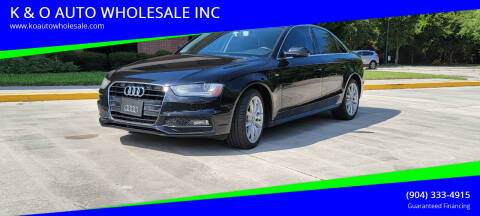 2014 Audi A4 for sale at K & O AUTO WHOLESALE INC in Jacksonville FL