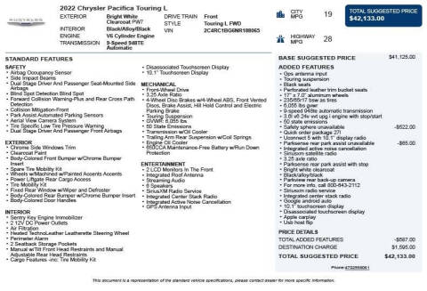 2022 Chrysler Pacifica Touring L