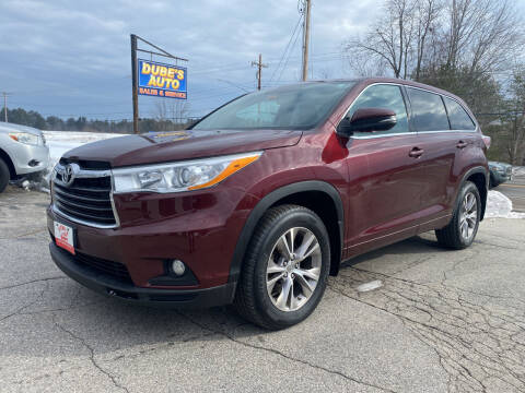 2014 Toyota Highlander for sale at Dubes Auto Sales in Lewiston ME