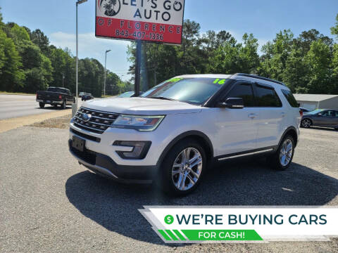 2016 Ford Explorer for sale at Let's Go Auto in Florence SC