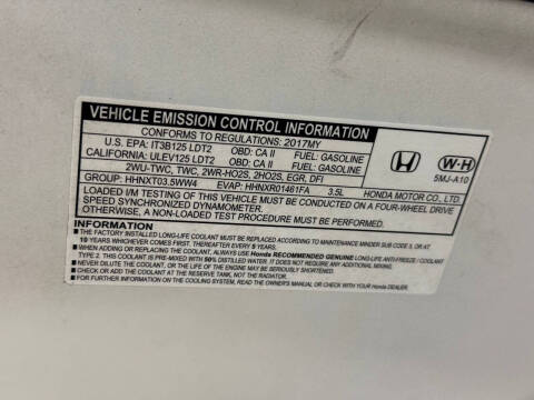 2017 Honda Ridgeline RTL-T