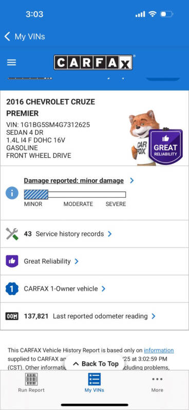 2016 Chevrolet Cruze Premier