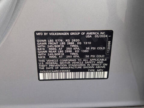 2024 Volkswagen Atlas Cross Sport SE 4Motion