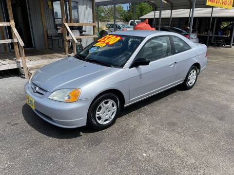 2002 Honda Civic for sale at Texas 1 Auto Finance in Kemah TX