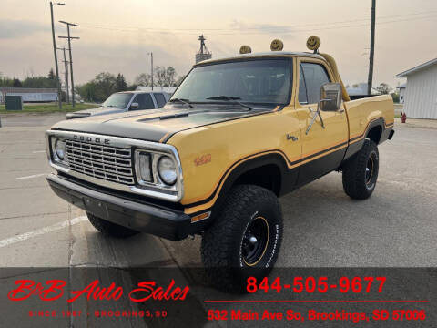 1977 Dodge Macho Power Wagon for sale at B & B Auto Sales in Brookings SD