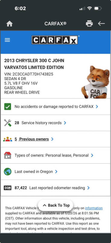 2013 Chrysler 300 C John Varvatos Limited Edition