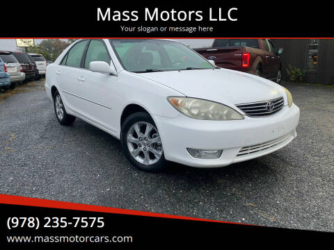 2005 Toyota Camry for sale at Mass Motors LLC in Worcester MA