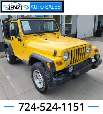 2000 Jeep Wrangler for sale at LENZI AUTO SALES in Sarver PA