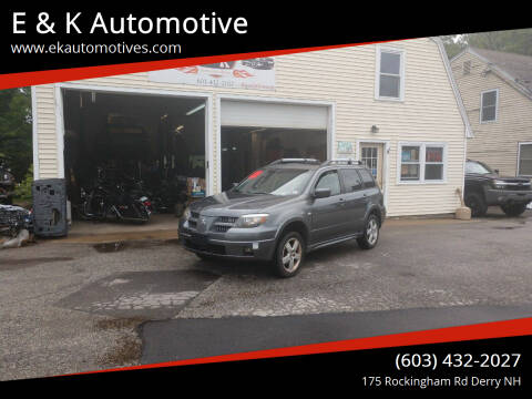 2005 Mitsubishi Outlander for sale at E & K Automotive in Derry NH