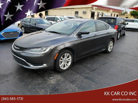 2015 Chrysler 200 for sale at KK Car Co Inc in Lake Worth FL