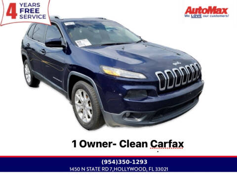 2016 Jeep Cherokee for sale at Auto Max in Hollywood FL