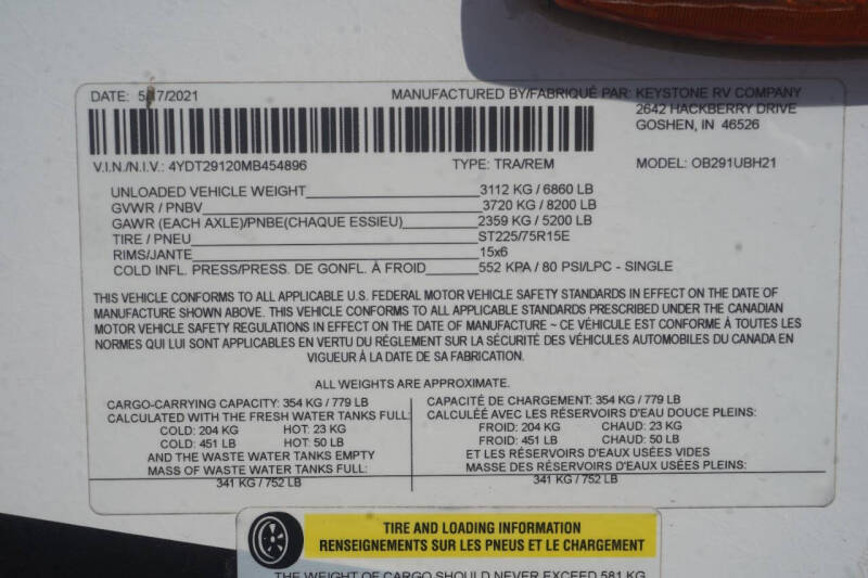 2021  Keystone   Outback